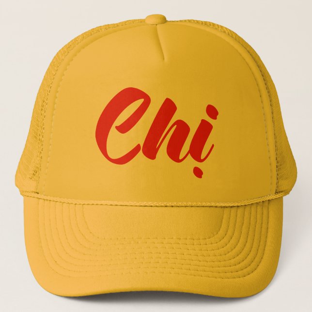 Vietnamese Sister - Chị ~ Tiếng Việt Language Trucker Hat (Front)