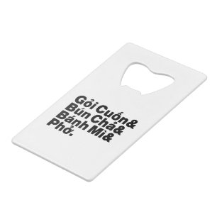 Vietnamese Street Food Credit Card Bottle Opener