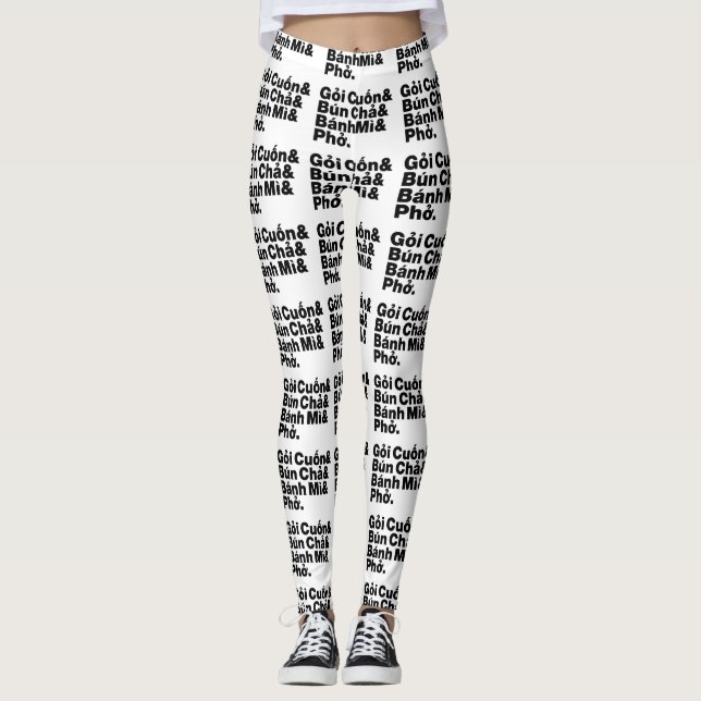 Vietnamese Street Food Leggings (Front)
