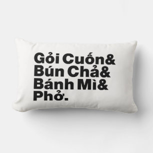 Vietnamese Street Food Lumbar Pillow