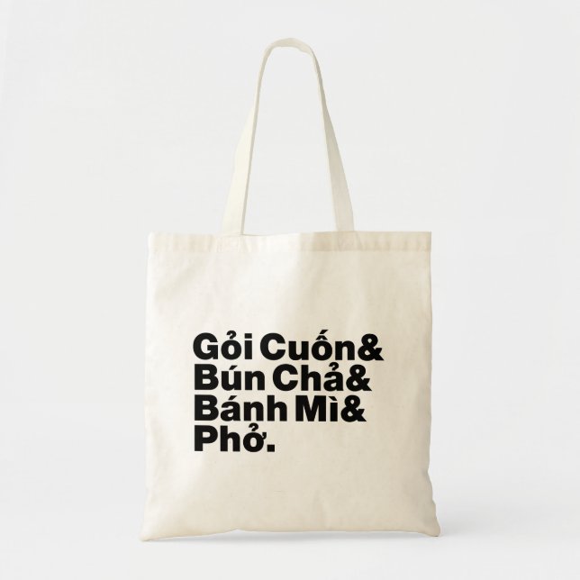 Vietnamese Street Food Tote Bag (Front)