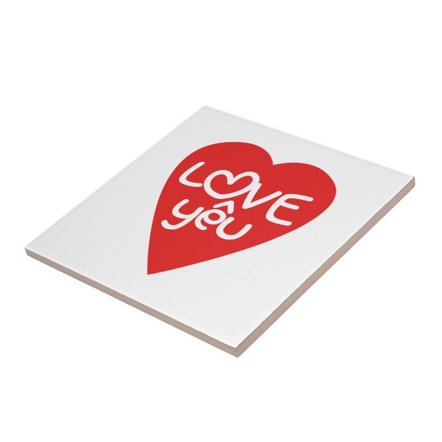 Vietnamese Valentine ♥ Love Yêu ♥ Asian Wordplay Tile (Side)