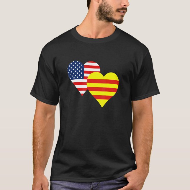 Vietnamese Vnch Flag Viet Nam Cong Hoa Heart T-Shirt (Front)