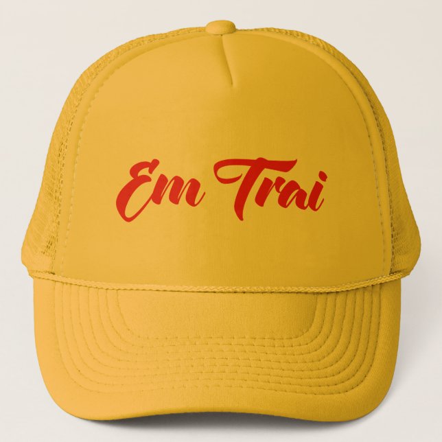 Vietnamese (Young) Brother - Em Trai ~ Tiếng Việt Trucker Hat (Front)