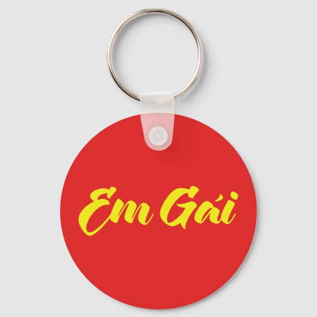 Vietnamese (Young) Sister - Em Gái ~ Tiếng Việt Keychain (Front)