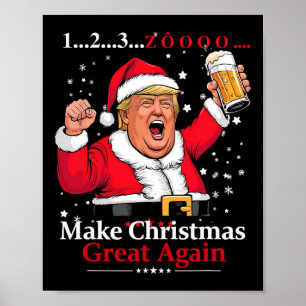 Vietnammese Christmas Party Beer Funny Trump 123 Z Poster