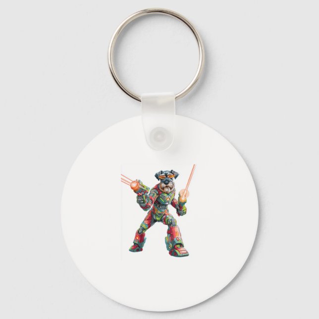 vietsinh_create_a_graphic_design_A_schnauzer_in_fu Keychain (Front)