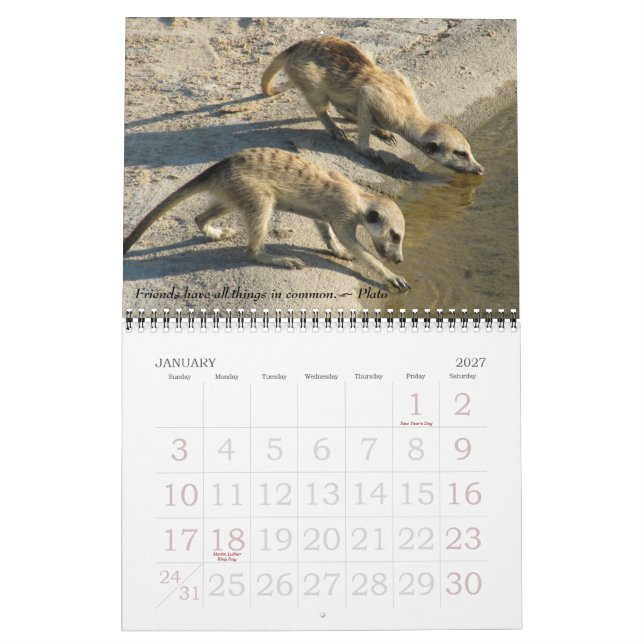 Vieux amis, nouveaux amis - calendrier 2011 de (Jan 2027)