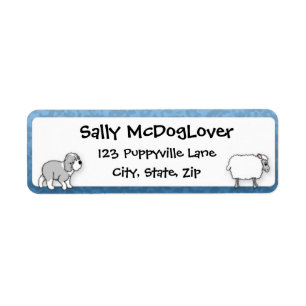 Vieux anglais Sheepdog Herding Sheep