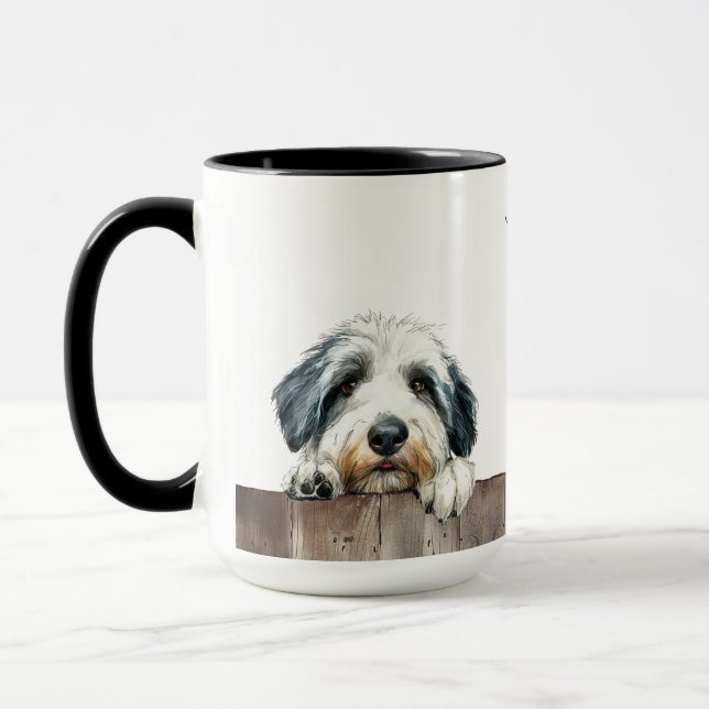 Vieux anglais Sheepdog Mug (Gauche)