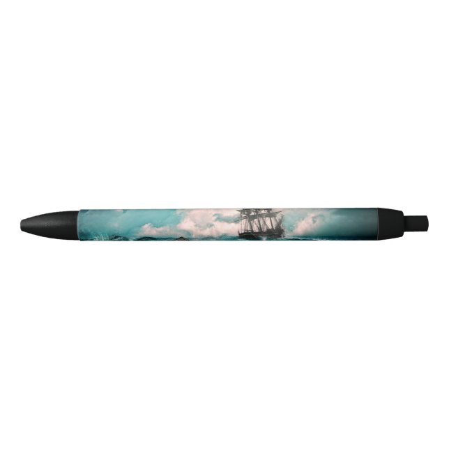 Vieux bateau pirate sur stylo Ocean Stormy (Devant)