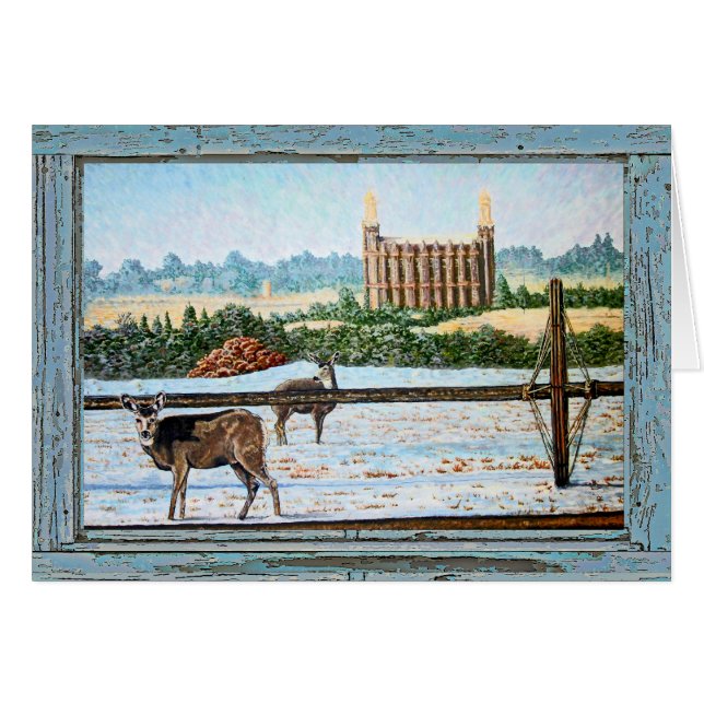 Vieux bleu de temple de fenêtre (Devant horizontal)