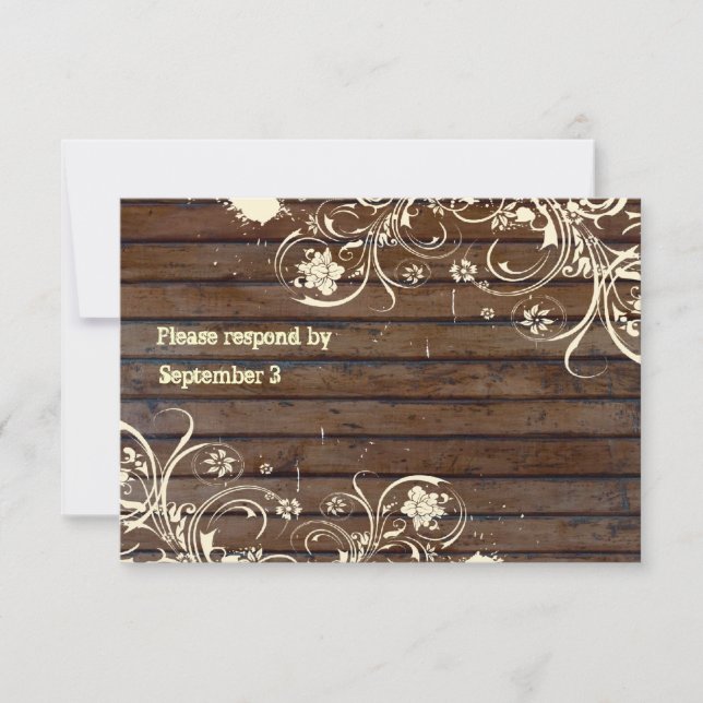 Vieux Bois Rsvp avec enveloppes (Devant)