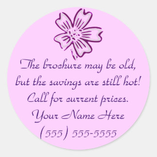 Vieux Brochure, Sticker à prix chaud