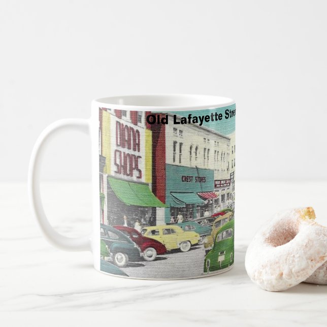 Vieux café de rue Lafayette Mug (Avec donut)