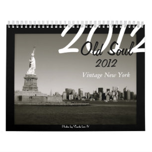 Vieux calendrier de l'âme 2012 - New York vintage