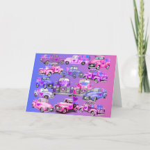 Vieux camionnettes Vintages Carte de voeux