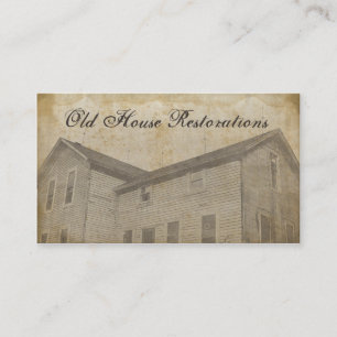 Vieux carte de visite de papier de restauration de
