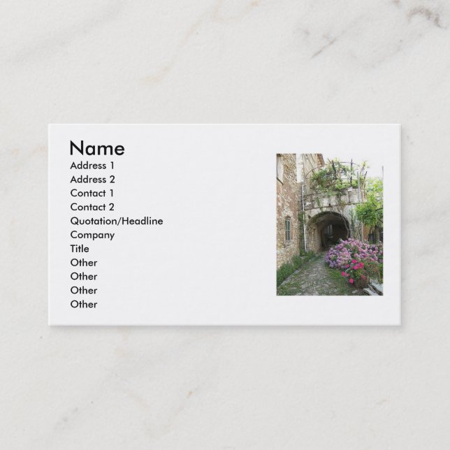 Vieux Carte de visite de village (Devant)