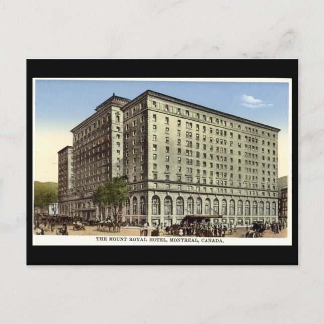 Vieux Carte postale, Hôtel Mont-Royal, Montréal (Devant)