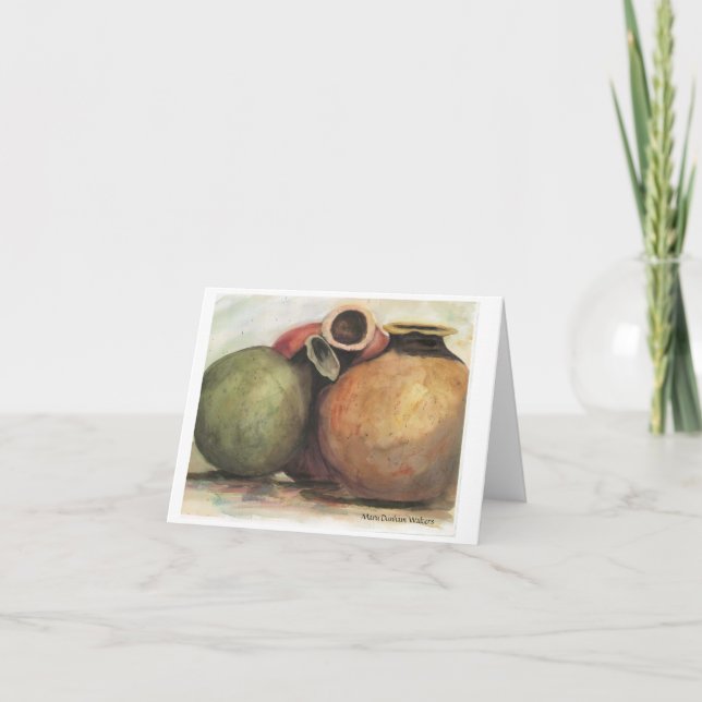 Vieux carte pour notes de poterie (Devant)