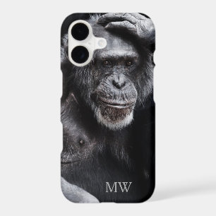 Vieux cas de téléphone monogramme personnalisé Chi