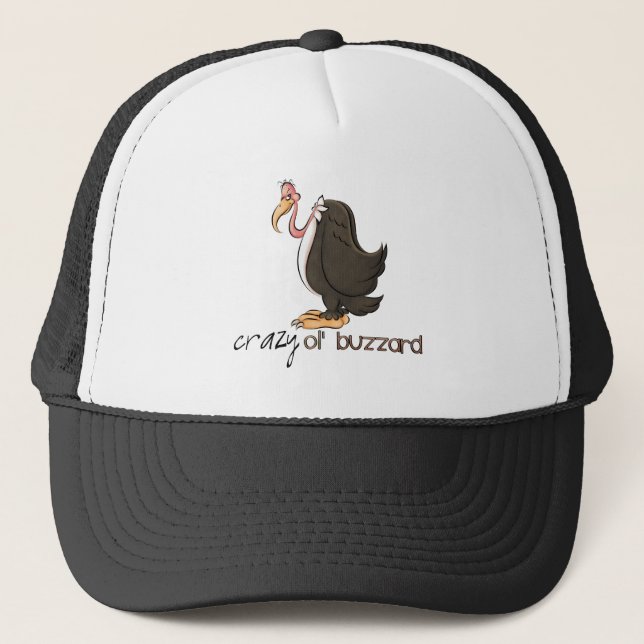 Vieux casquette fou de bande dessinée de Buzzard (Devant)