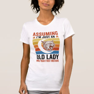 Vieux Chat Sauvage Vintage Design de T-Shirt Drôle