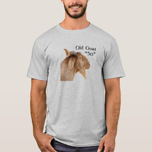 Vieux chèvre "50" 50e anniversaire 50 ans T-shirt (Devant)