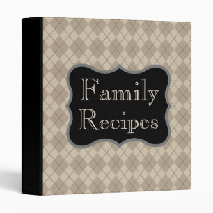 Vieux Classeur de recettes de famille beige
