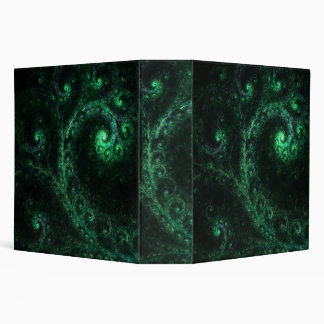 Vieux Classeur fractal de la spirale verte et noir
