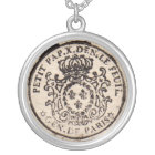 Vieux collier français de pendentif de document