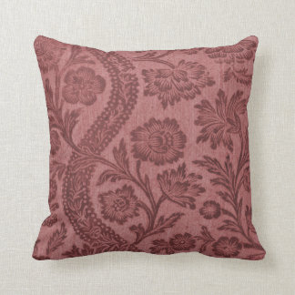 Vieux coussin de motif de rose de l'anglais