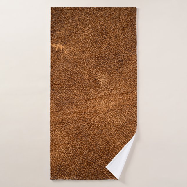 Vieux cuir marron (Serviette de bain)