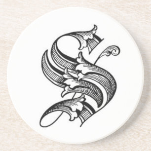 Vieux dessous de verre anglais de l'initiale S