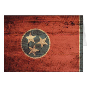 Vieux drapeau en bois du Tennessee ;