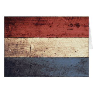 Vieux drapeau néerlandais en bois