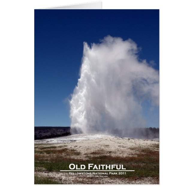 Vieux fidèles - Carte de parc national Yellowstone (Devant)