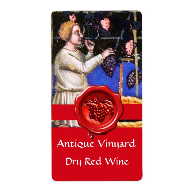 VIEUX GRAPE VINEYER HARVEST RED WAX SEAL RIBBON (Devant)