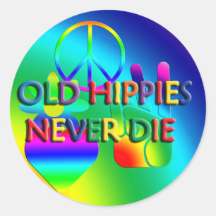 Vieux hippies ne meurent jamais Sticker