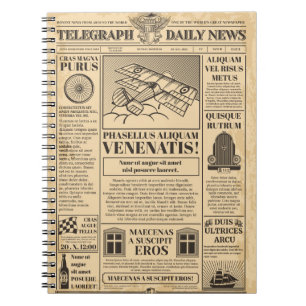 Vieux journal vintage. Retro newsprint avec texte