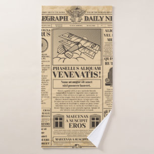 Vieux journal vintage. Retro newsprint avec texte 