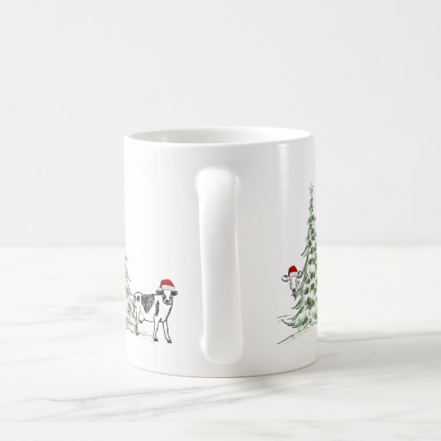 Vieux Joyeux Noël Vache Mug (Poignée)