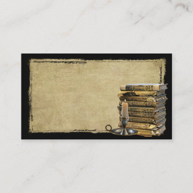 Vieux livres et cartes de visite professionnelle (Devant)