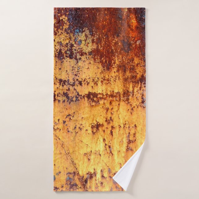Vieux métal rouille arrière - plan et texture, mét (Serviette de bain)
