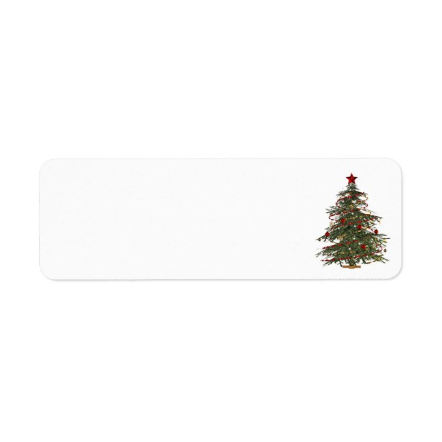 vieux mode noël arbre étiquettes de adresse (Devant)