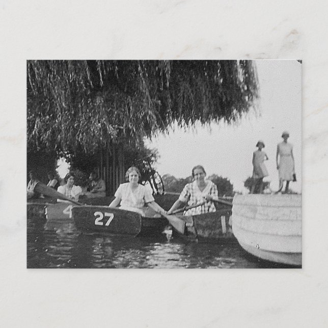 Vieux noir et blanc pour dames et bateaux - Carte  (Devant)