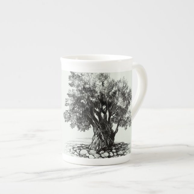 Vieux olivier Café Mug (Devant droit)