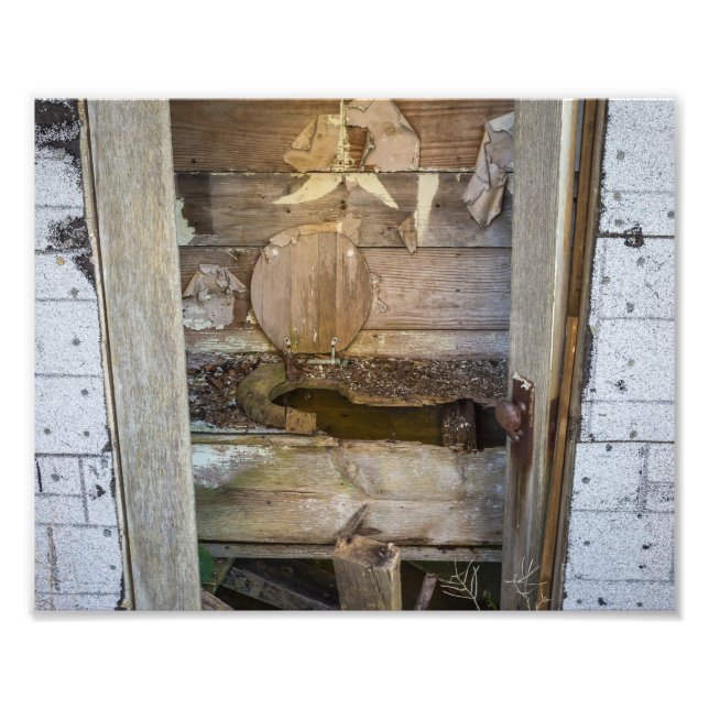 Vieux Outhouse - Photographie Imprimer (Devant)