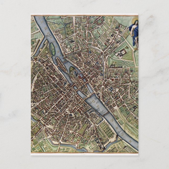 Vieux Paris Vintage Carte shabbychic (Devant)